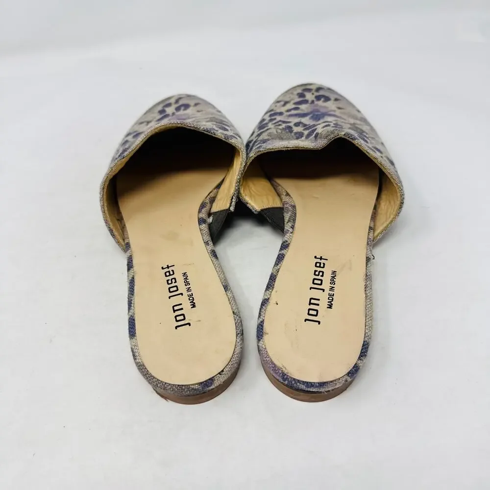 Jon Josef Floral Printed Slip‑On Mule Canvas Summer Flat Round Toe Size 9.5M‎